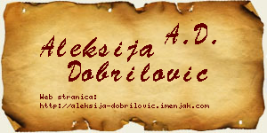 Aleksija Dobrilović vizit kartica